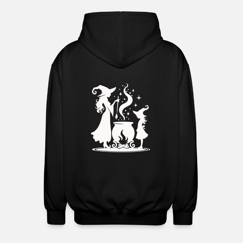 Hexe Hexenkessel - Unisex Kapuzenjacke - Schwarz