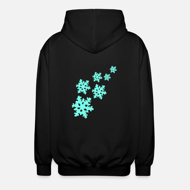 Snowflakes - Unisex Hooded Jacket - black