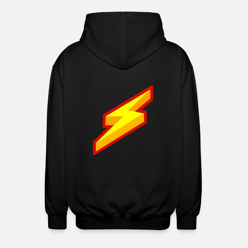 Blitz Comic Symbol - Unisex Kapuzenjacke - Schwarz