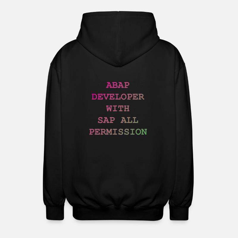 ABAP SAP Developer! idée cadeau - Veste à capuche unisexe - noir