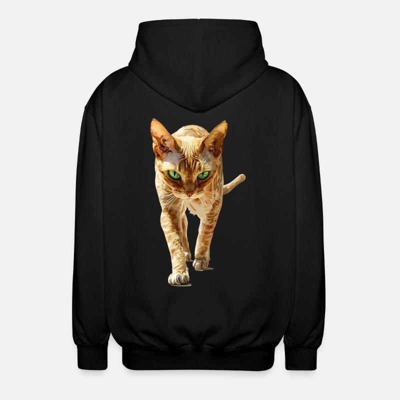 Devon Rex - Unisex Kapuzenjacke - Schwarz
