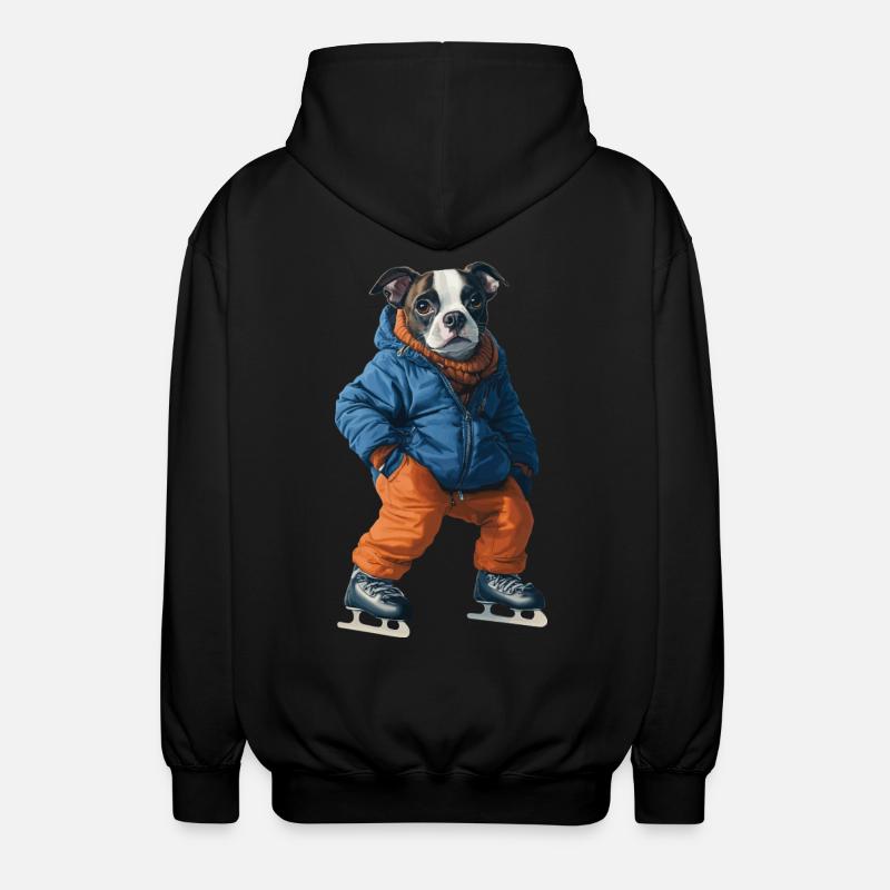 Hund - Unisex Kapuzenjacke - Schwarz