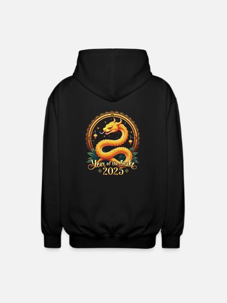 Nouvel An Chinois - Serpent 2025 - Veste à capuche unisexe - noir