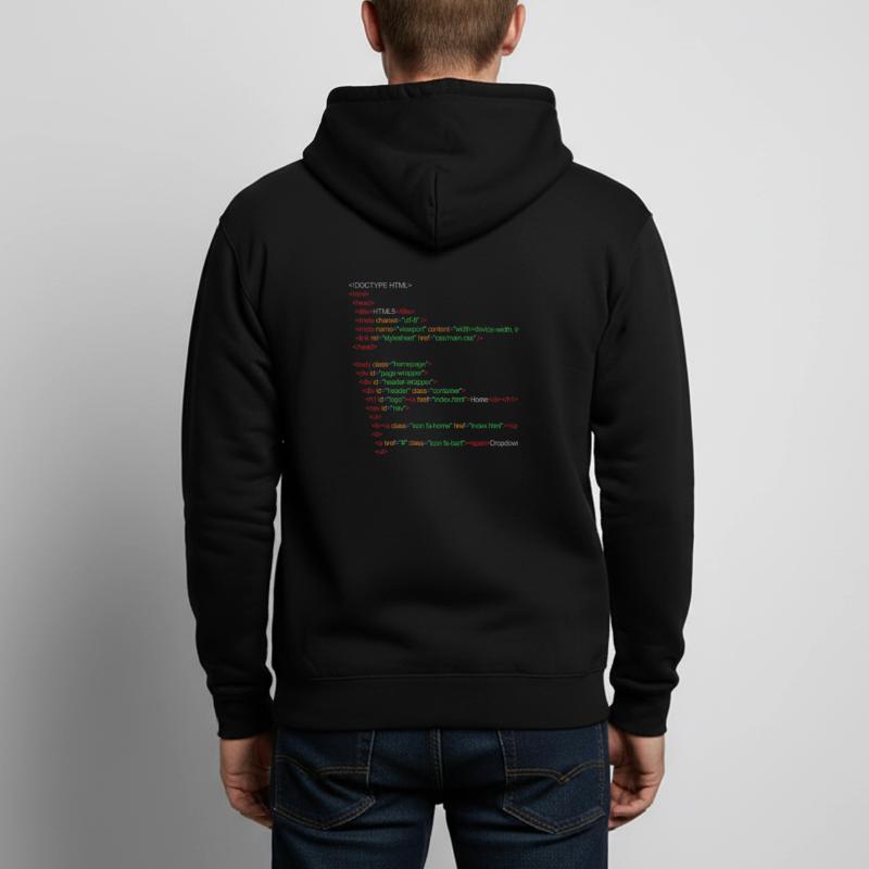 HTML5 code Unisex Hooded Jacket