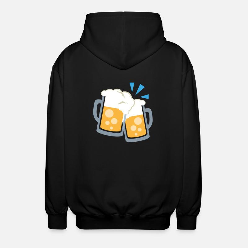 bier krüge - Unisex Kapuzenjacke - Schwarz