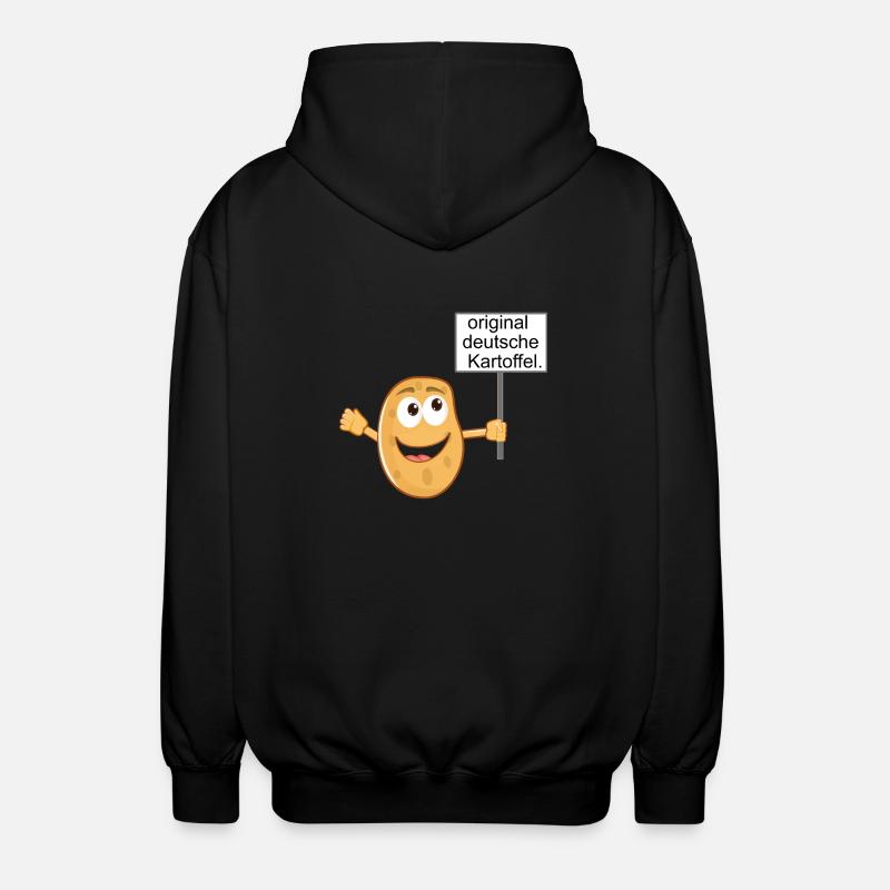 Deutsche Kartoffel - Unisex Kapuzenjacke - Schwarz