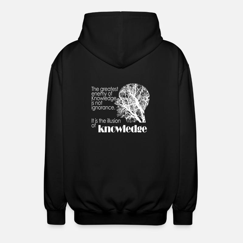 Ennemi de la connaissance - Veste à capuche unisexe - noir