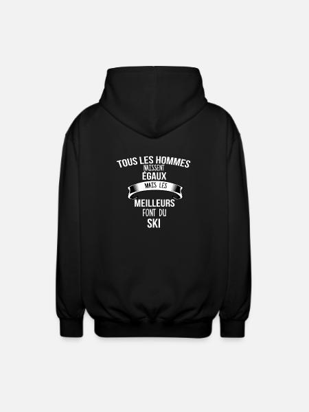 ski cadeau humour - Veste à capuche unisexe - noir
