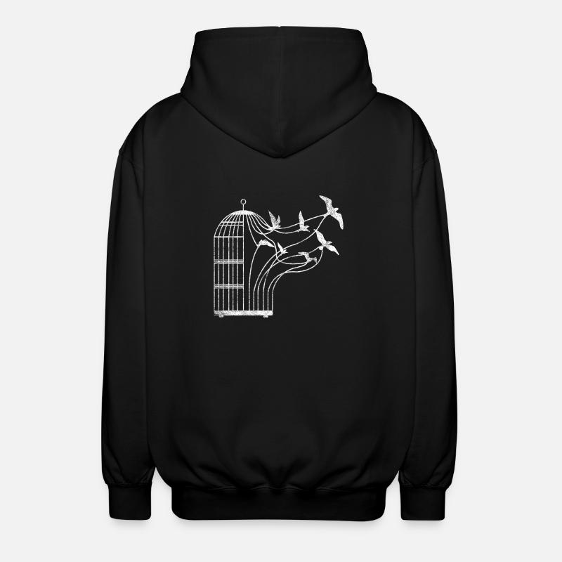Vögel Käfig Geschenk Vogel Vogel shirt - Unisex Kapuzenjacke - Schwarz