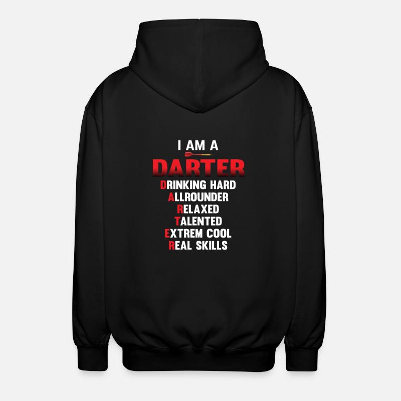 Darts - Unisex Kapuzenjacke - Schwarz