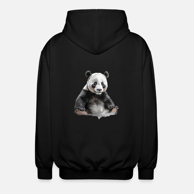 panda ou panda geant - Veste à capuche unisexe - noir