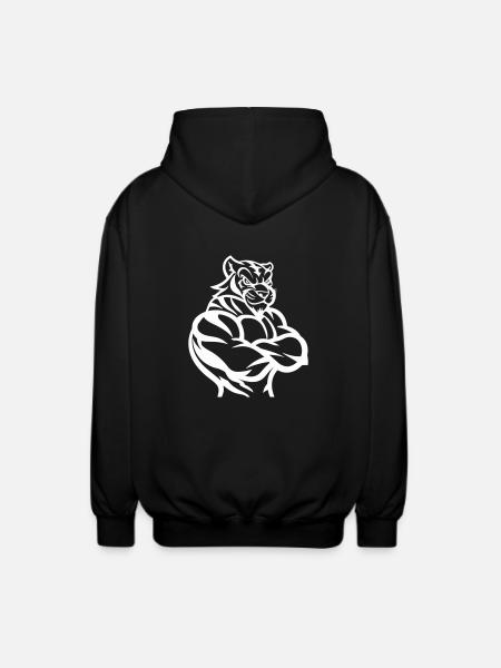 tiger - Unisex Kapuzenjacke - Schwarz