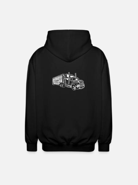 Camion / camion 01_weiß - Veste à capuche unisexe - noir
