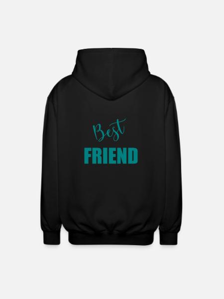 BEST FRIEND - Unisex Hooded Jacket - black