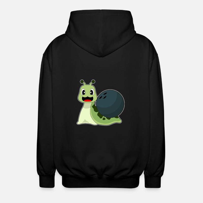 Snail Bowling Bowling Ball - Unisex Hooded Jacket - black