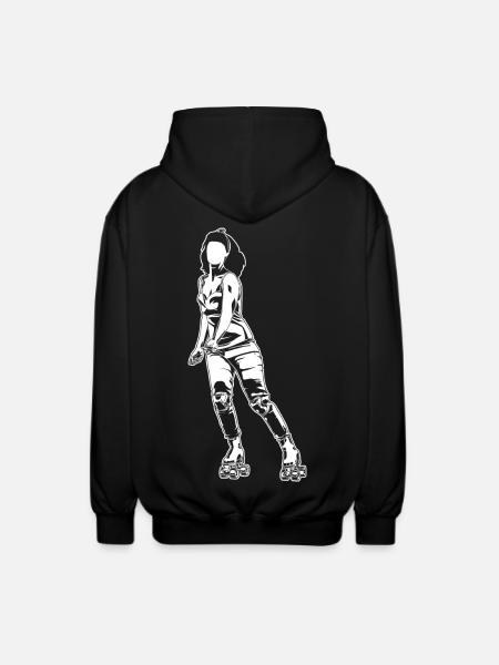 Roller Skater Mädchen - Unisex Kapuzenjacke - Schwarz