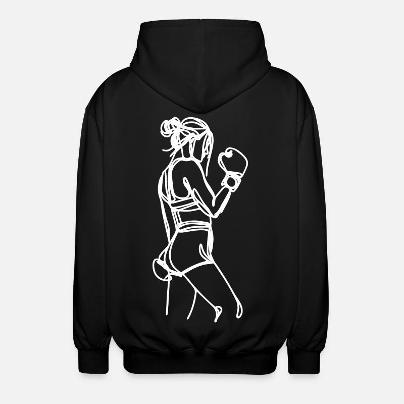 Graphique Boxer - Veste à capuche unisexe - noir