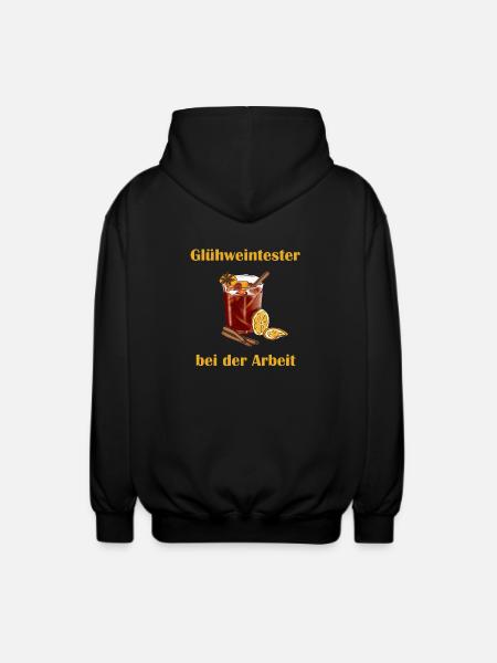 Gluehweintester - Unisex Kapuzenjacke - Schwarz