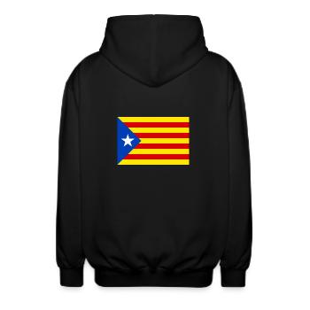 drapeau catalan - Veste à capuche unisexe - noir - Dos - AI Model Male 185 light (185cm)