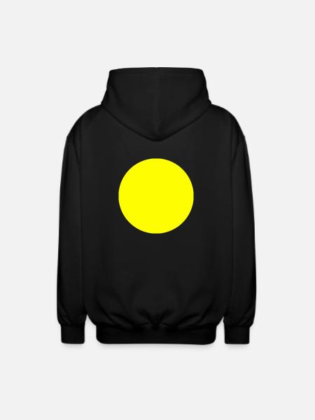 cercle jaune - Veste à capuche unisexe - noir