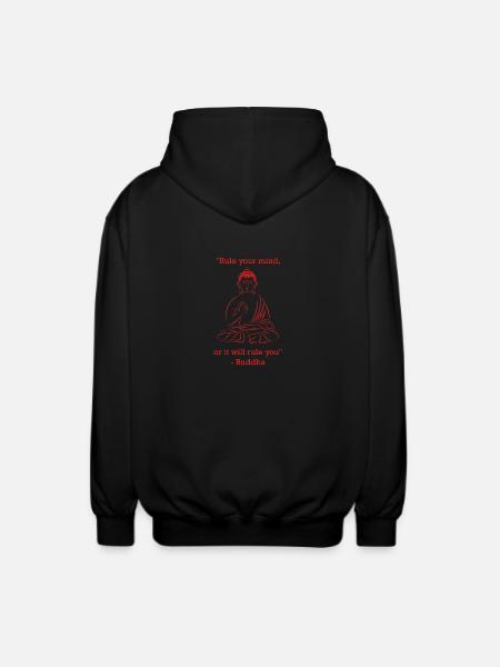Buddha - "Verstand" - Unisex Hooded Jacket - black
