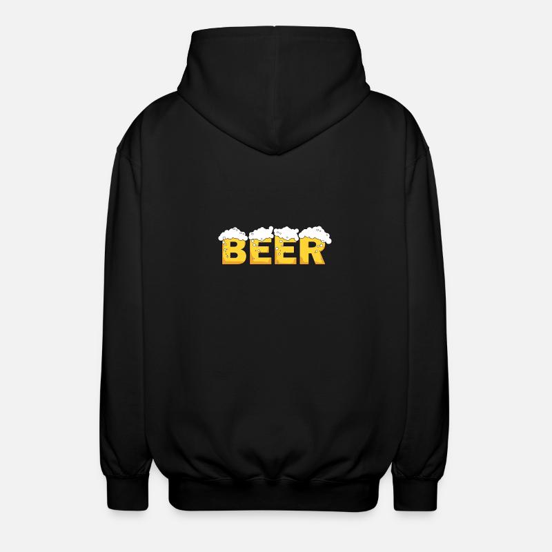 Bier - Unisex Kapuzenjacke - Schwarz
