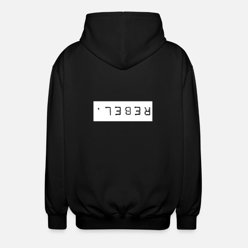 Chemise de déclaration, rebelle! - Veste à capuche unisexe - noir