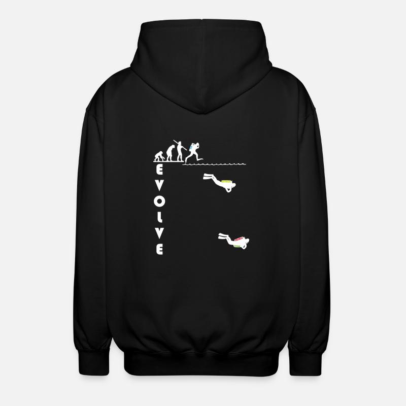 evolve_white - Unisex Kapuzenjacke - Schwarz