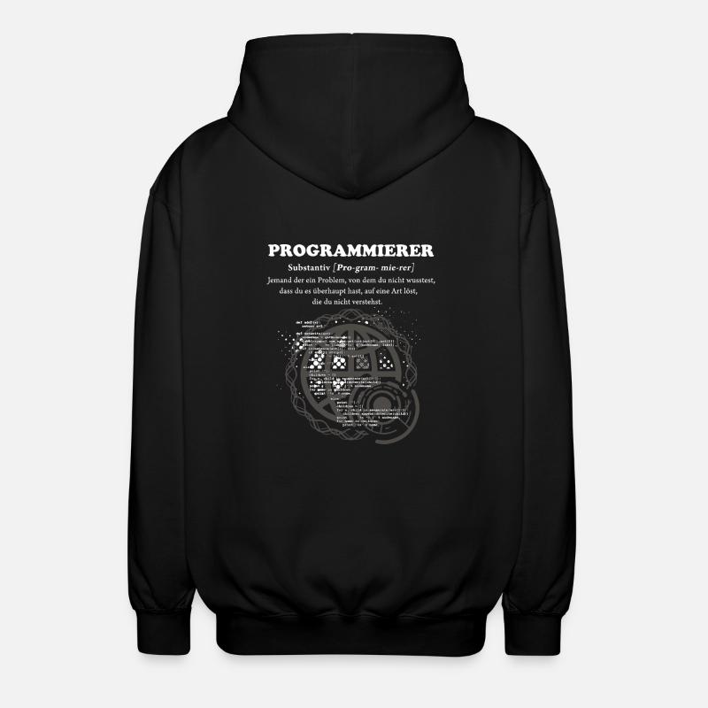 Programmierer Duden - Unisex Kapuzenjacke - Schwarz