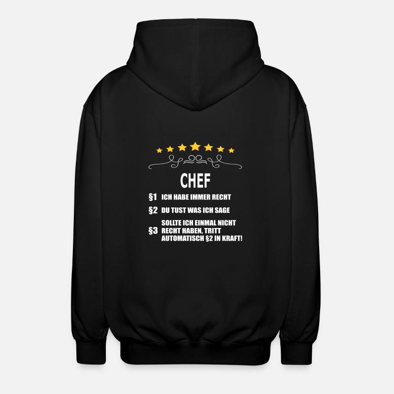 CHEF - Unisex Kapuzenjacke - Schwarz