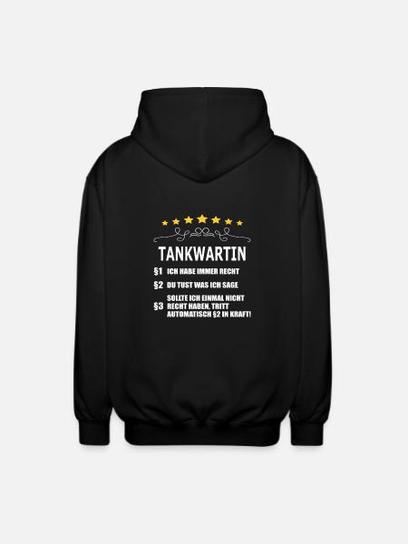 TANKWARTIN - Unisex Kapuzenjacke - Schwarz
