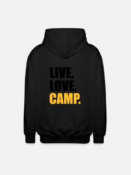 camping - Unisex Kapuzenjacke - Schwarz