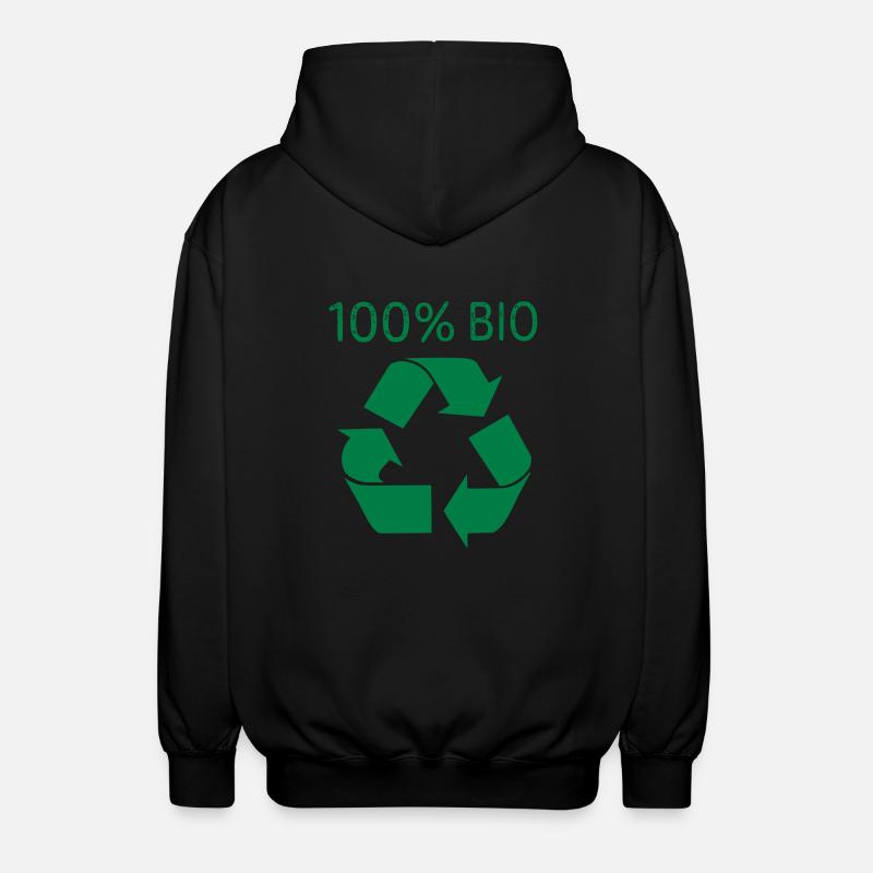 100 % Bio - Veste à capuche unisexe - noir