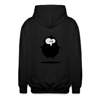 Vogel - Unisex Kapuzenjacke - Schwarz - Hinten - AI Model Male 185 light (185cm)