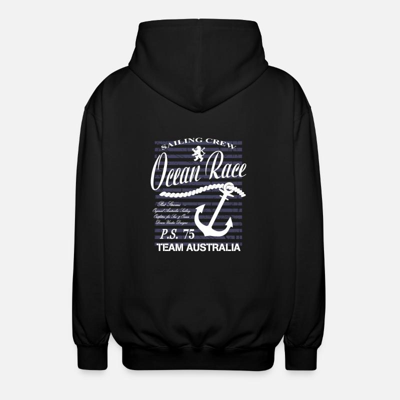 Ocean Sailing Race - Unisex Hooded Jacket - black