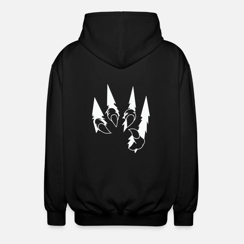 Griffes d’Animaux 001 - Veste à capuche unisexe - noir