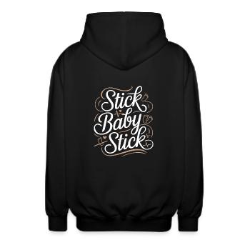 Confidence on the fertility journey - Unisex Hooded Jacket - black - Back - AI Model Male 185 light (185cm)