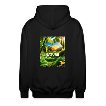 Nature - Veste à capuche unisexe - noir - Dos - AI Model Male 185 light (185cm)