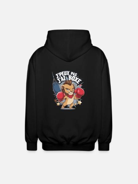 Je peux pas j'ai boxe - Veste à capuche unisexe - noir