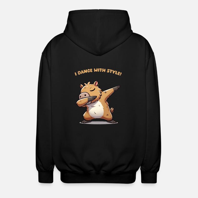 Capybara Dabbing Style - Veste à capuche unisexe - noir