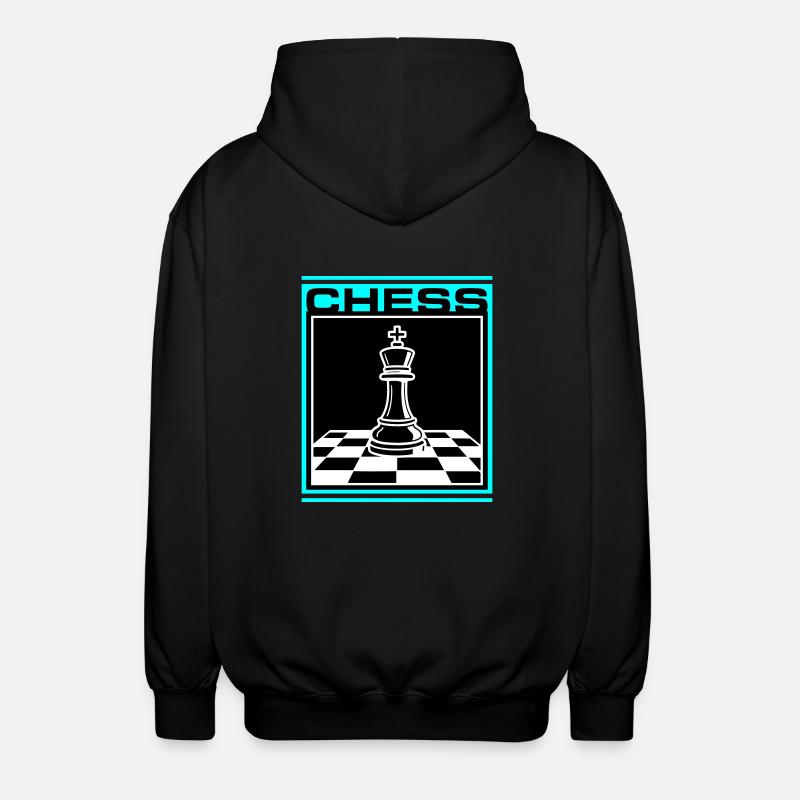 Schach König Chess - Unisex Kapuzenjacke - Schwarz
