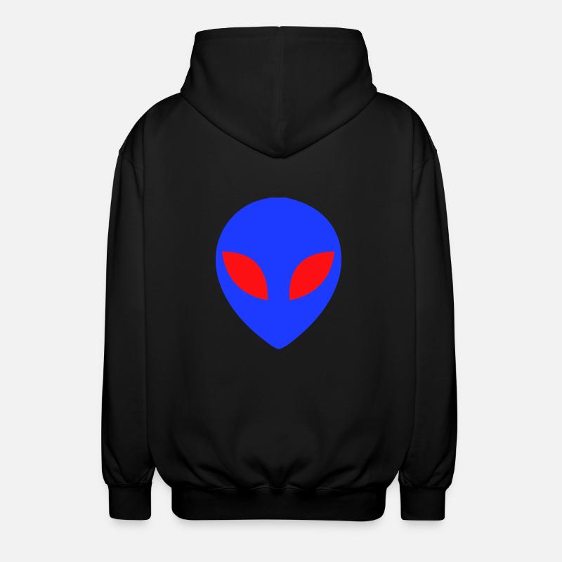 Alien, extraterrestially, UFO, extraterrestrially, - Unisex Hooded Jacket - black