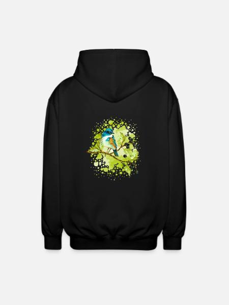 Bird - Unisex Hooded Jacket - black