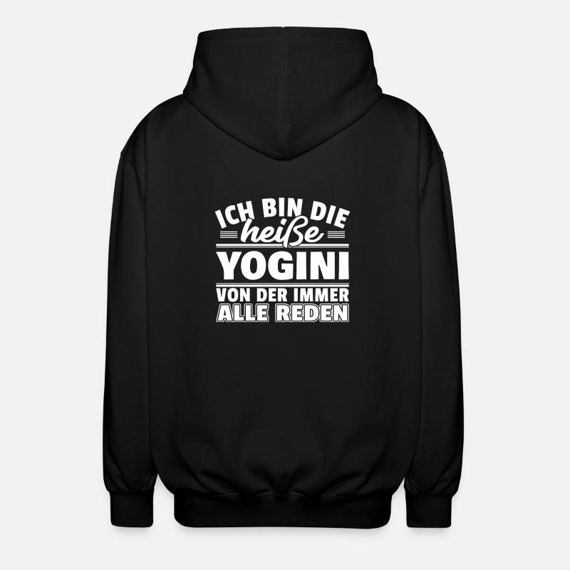 Heiße Yogini - Unisex Kapuzenjacke - Schwarz
