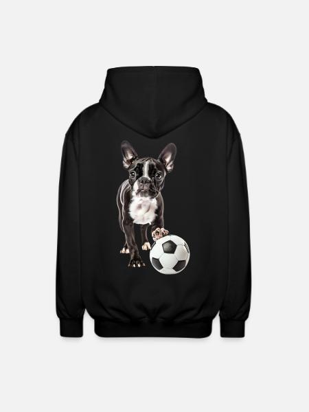 Boston Terrier - Unisex Hooded Jacket - black