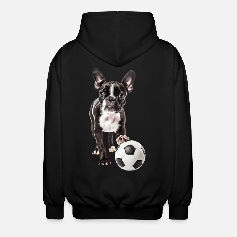 Boston Terrier - Unisex Hooded Jacket - black