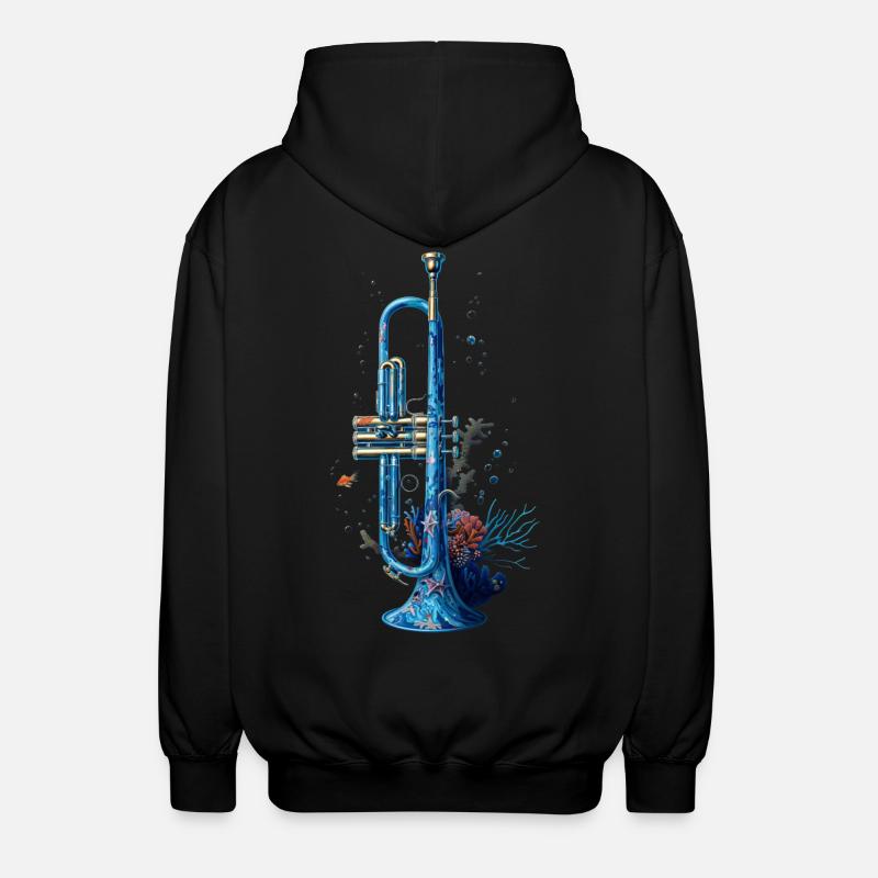 Trompette de poisson - Veste à capuche unisexe - noir