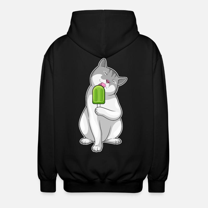 Cat popsicles - Unisex Hooded Jacket - black