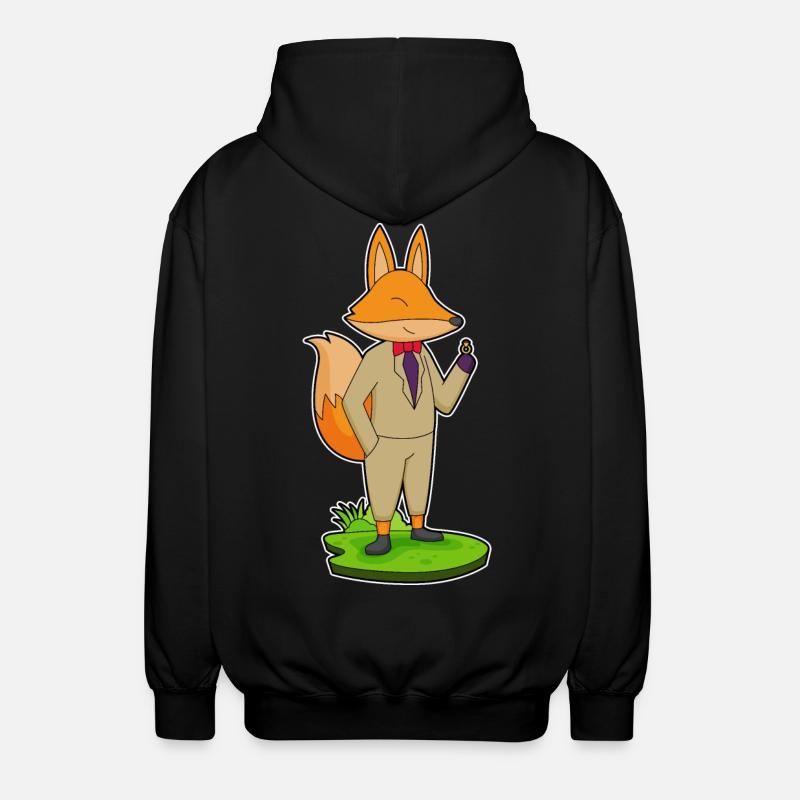 Fox Groom Ring Mariage - Veste à capuche unisexe - noir