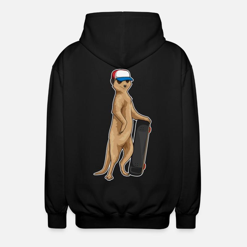 Suricate Skater Skateboard Sport - Veste à capuche unisexe - noir